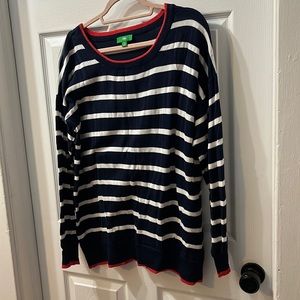 Blue and White striped sweater